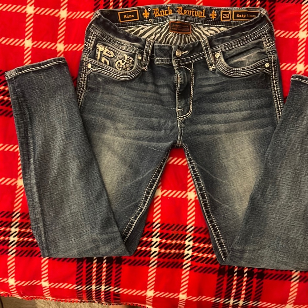 Ladies Rock Revival jeans- size 29W/32L Skinny jeans